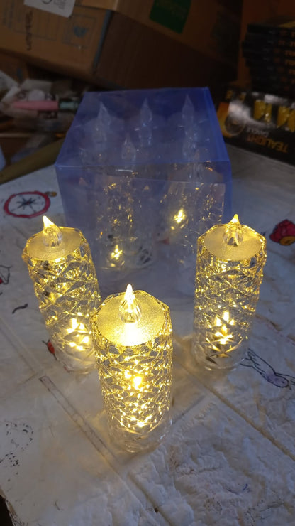 LED Rose Candle – Flameless Acrylic Decorative Lights – alternate view