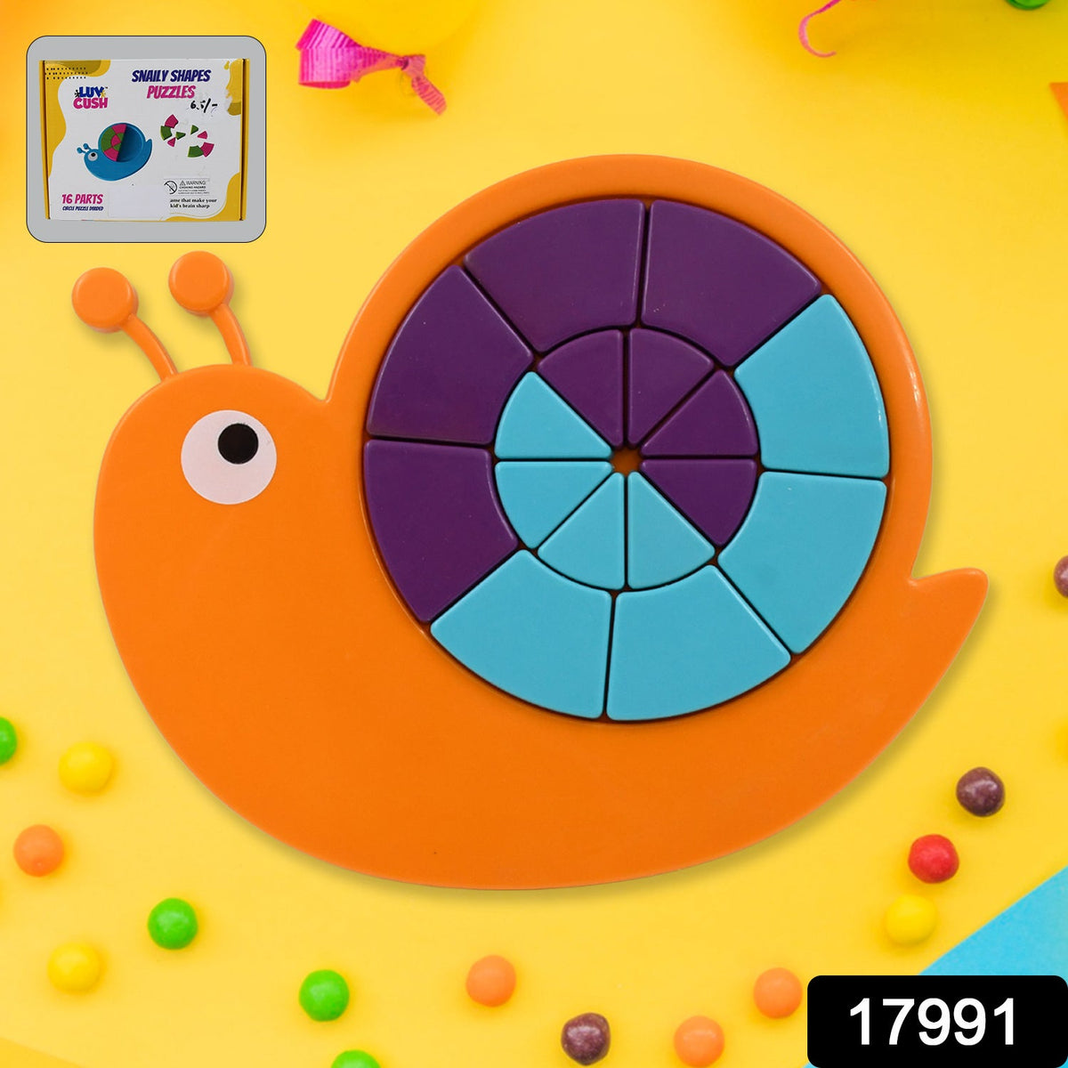 Snail Puzzle for Kids – STEM Learning Toy for Ages 3-6 – side view