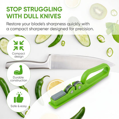 Easy to use blade sharpener with secure grip