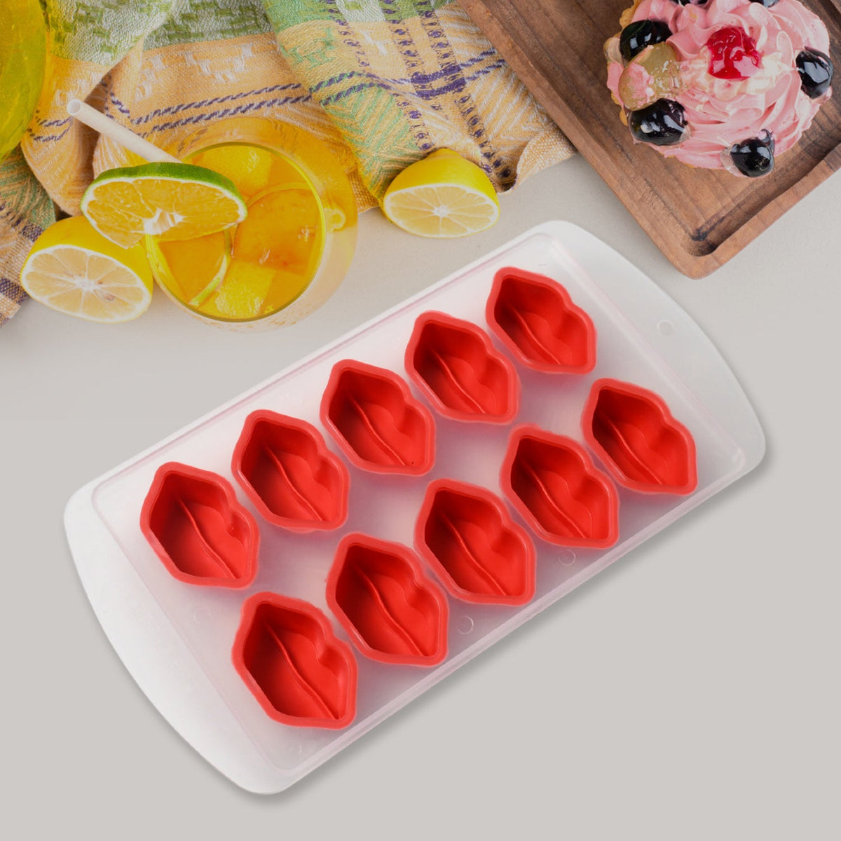 Multi Fruit Shapes Silicone Ice Cube Tray – – alternate view