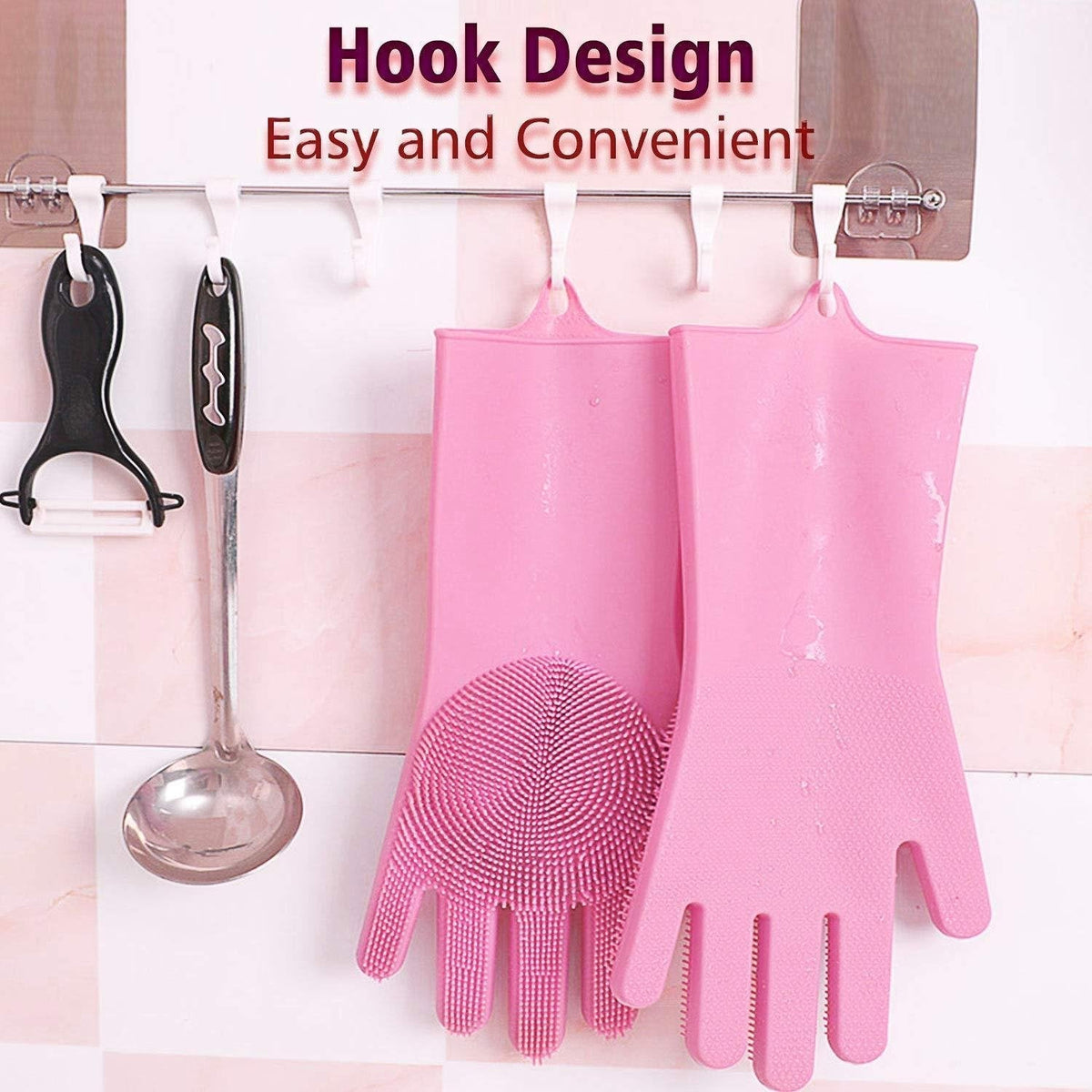 Silicone Cleaning Gloves – Multicolor Reusable Scrubber