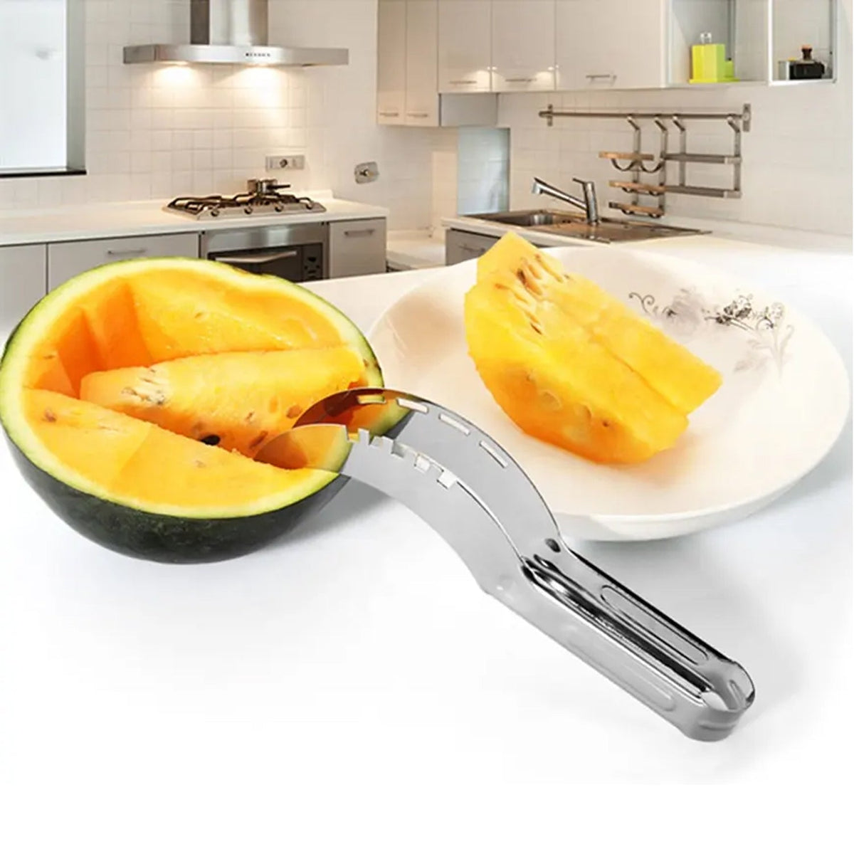 Watermelon Slicer – Stainless Steel Melon Corer & Knife – view 6