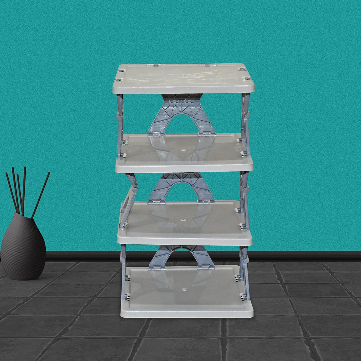 Foldable Shoe Rack – 4-Layer Space-Saving Storage