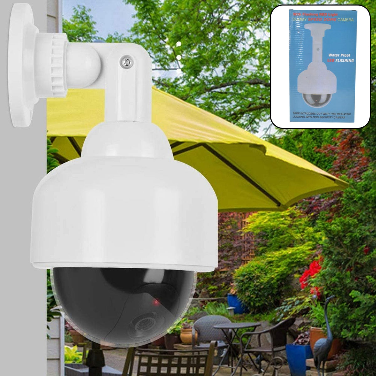 Dummy CCTV Camera – Realistic with Flashing LED