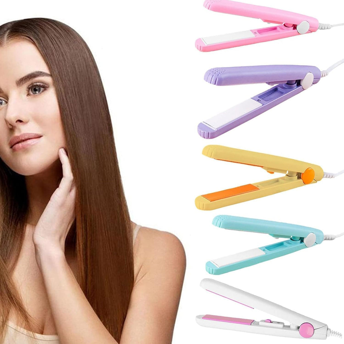 Mini Hair Styler – Ceramic Straightener & Curler – detail view