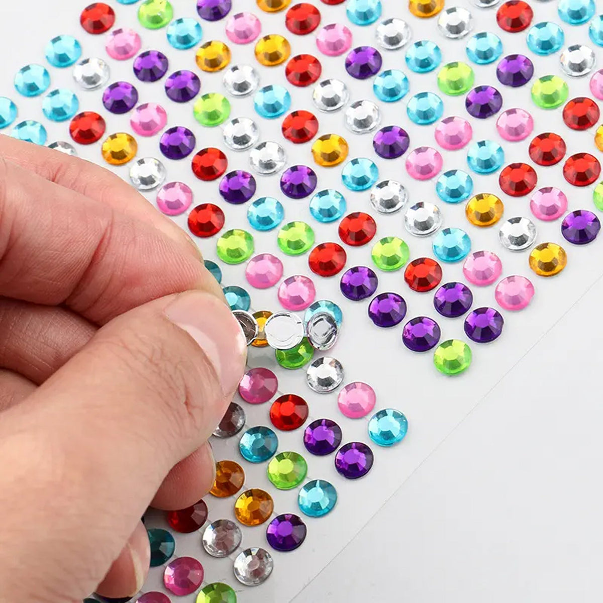 Shining Stone Stickers – Multi-Size Self-Adhesive – detail view