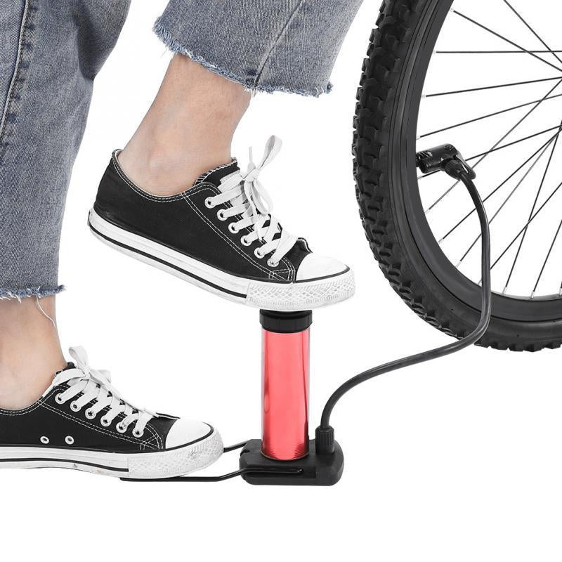 Portable Foot Pump – 120 PSI Mini Tyre Inflator – detail view