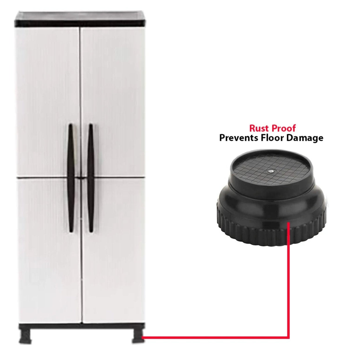 Multipurpose Plastic Stand for Fridge and Washing Machine – detail view