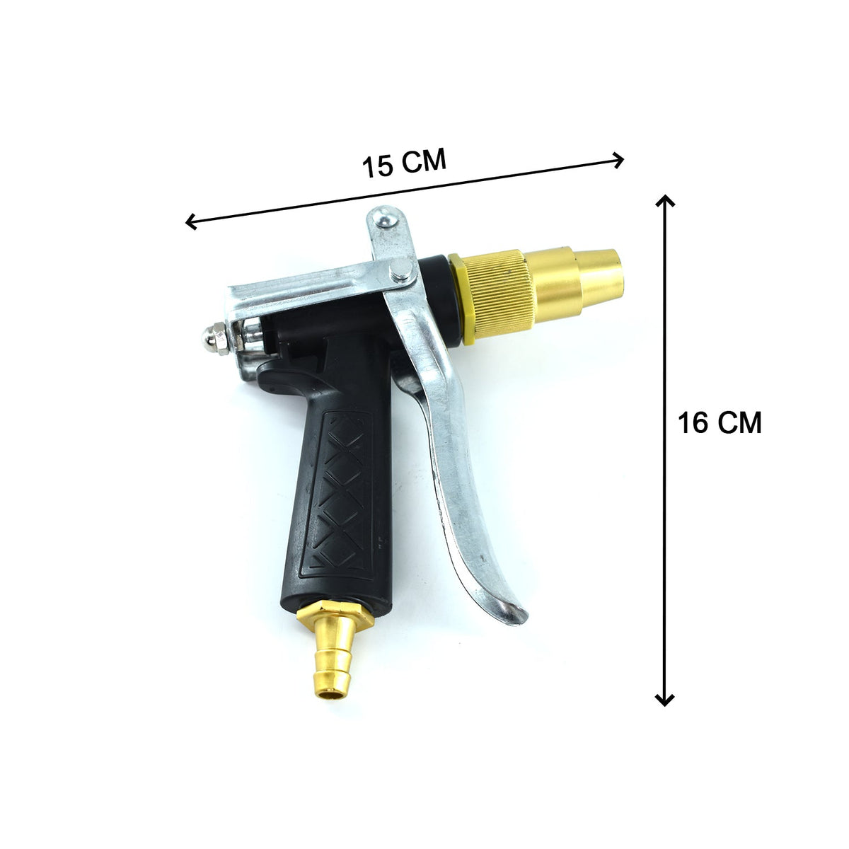 Gold Hose Nozzle – Durable Metal Trigger Spray – detail view