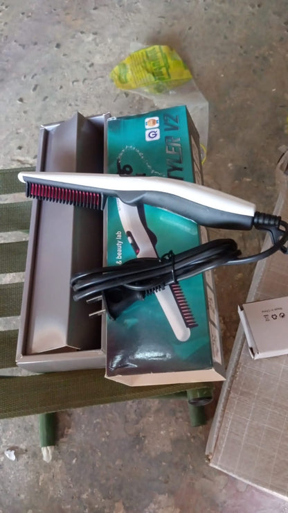 Electric Hair Straightening Comb – Portable & Safe Styling – view 8