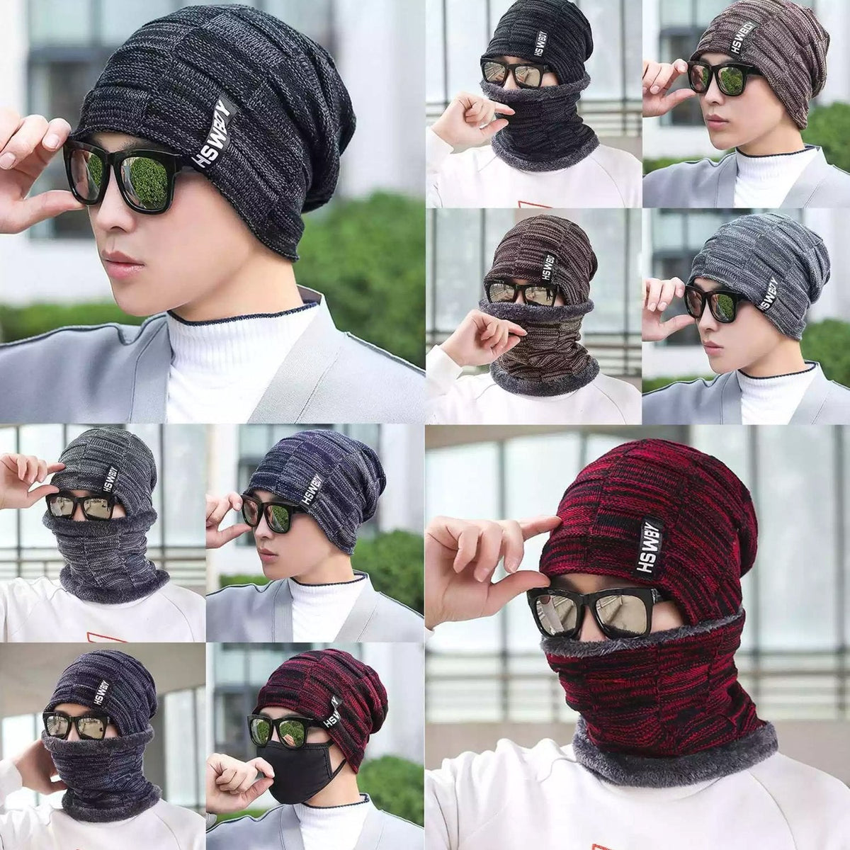 Woolen Beanie Scarf set – Ultra Soft Winter Wear – close-up