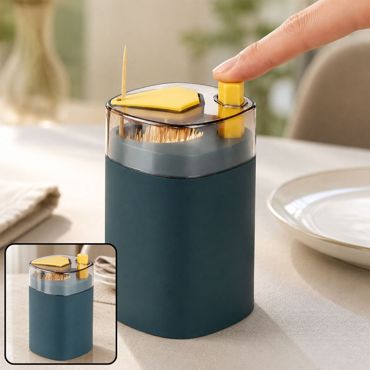 Automatic Toothpick Dispenser – Pop-Up Holder for Kitchen