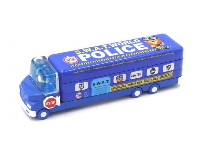 Kids Truck Pencil Case – Multi-Level Metal Double Decker – view 8