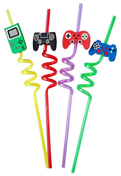 Reusable Truck Drinking Straws – Fun Kids' Party set – close-up