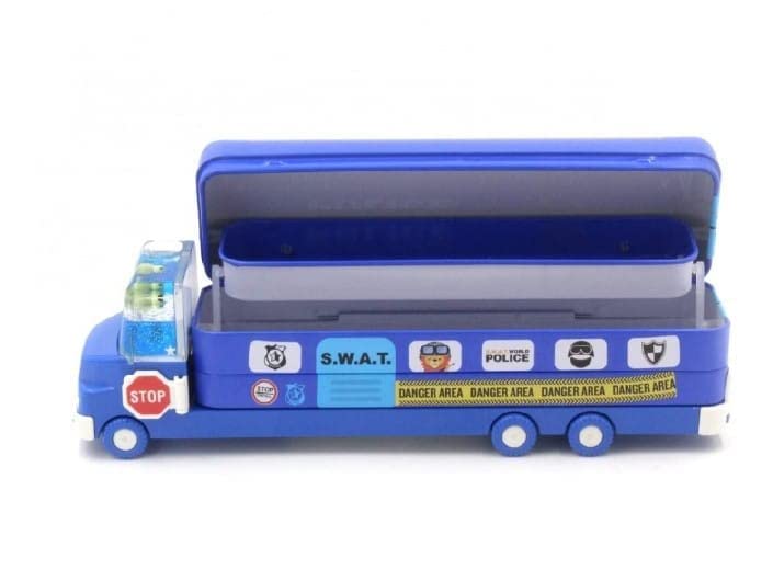 Kids Truck Pencil Case – Multi-Level Metal Double Decker – view 7