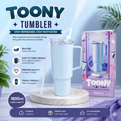 Travel Tumbler – Large 1800ml Capacity with Leak-Proof Lid