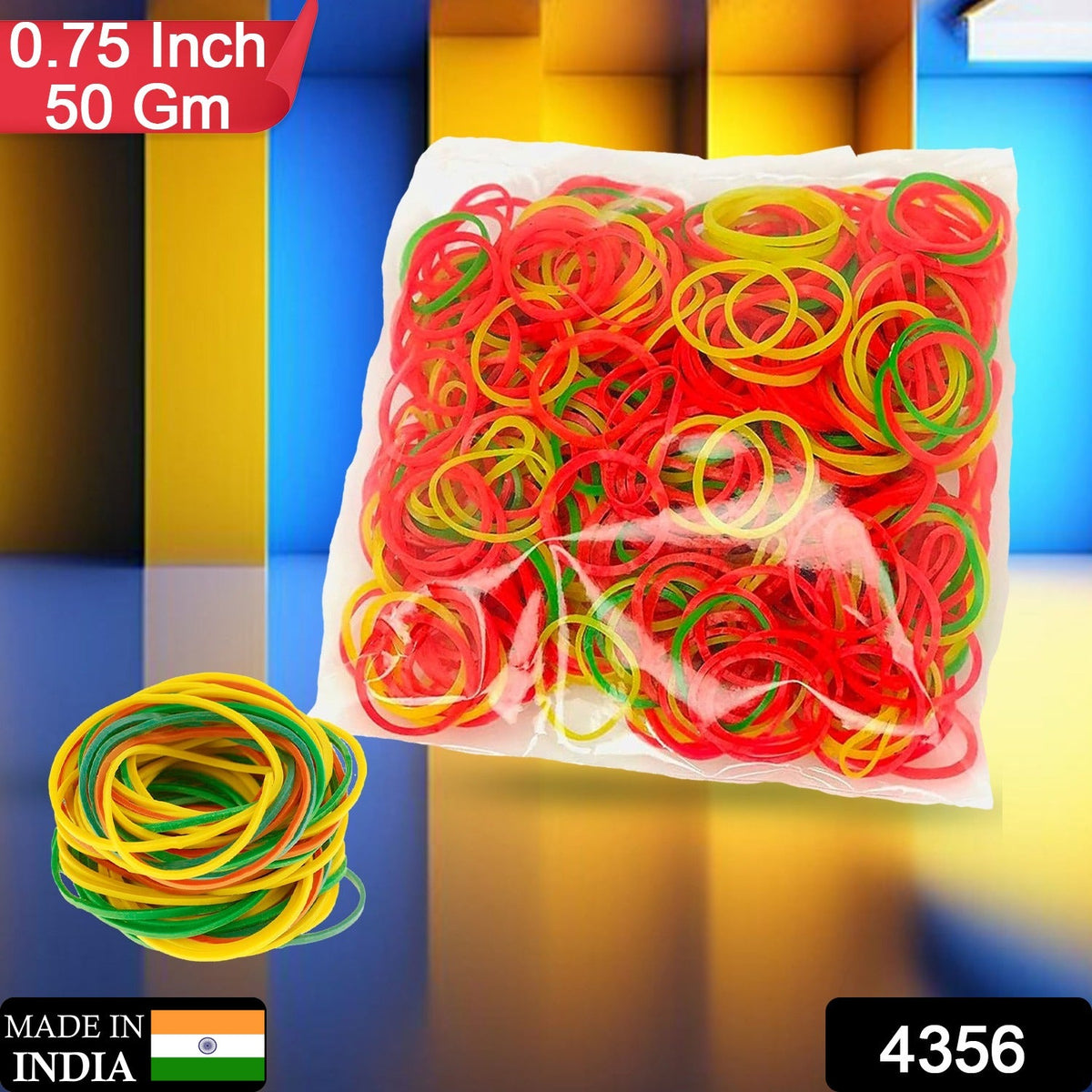 Nylon Rubber Bands – Multicolor Elastic for Office & Home – side view