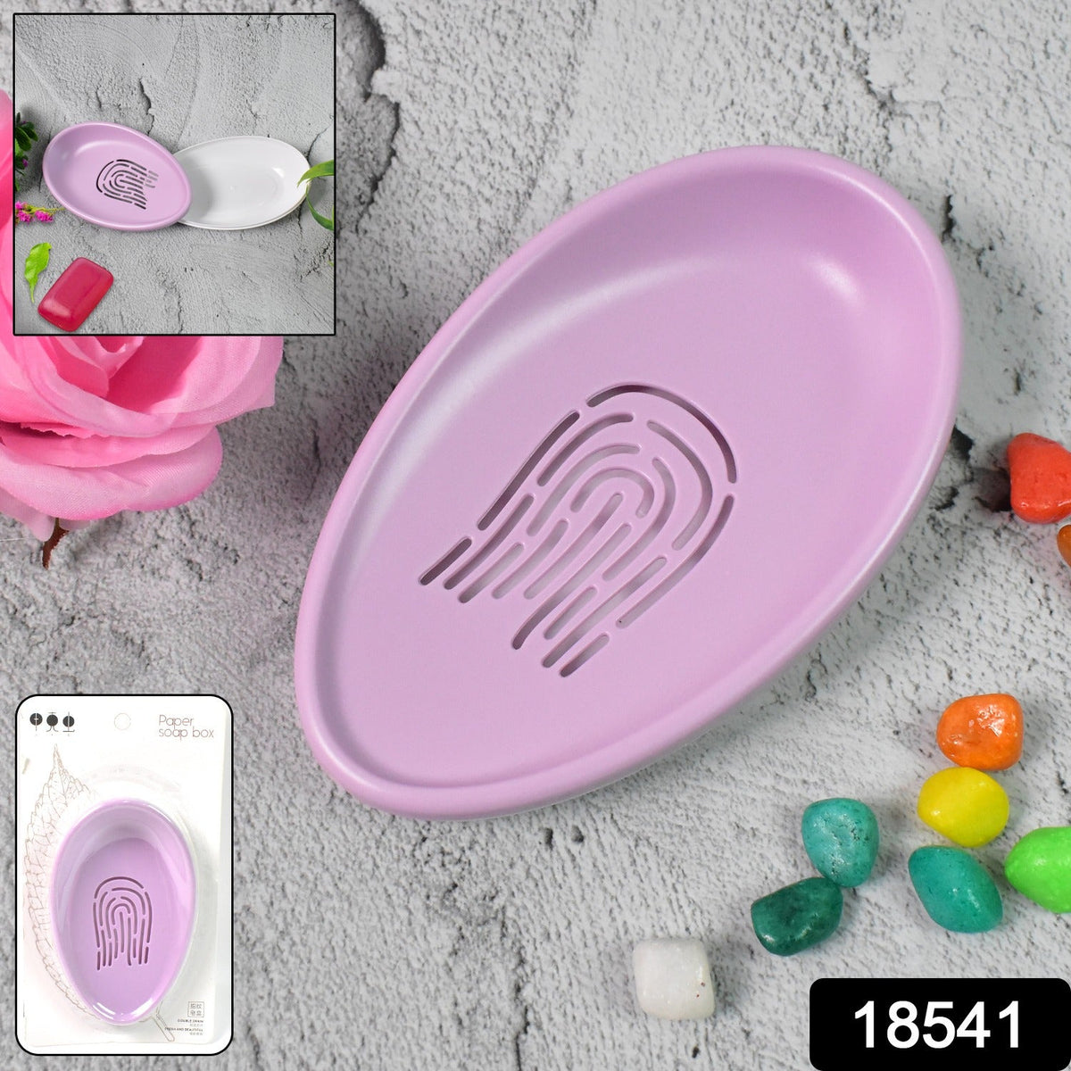 Soap Dish with Drain – Double-Layer Self-Draining – side view