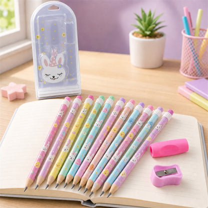 Kids Pencil set – Cute Animal Design with Sharpener & Eraser