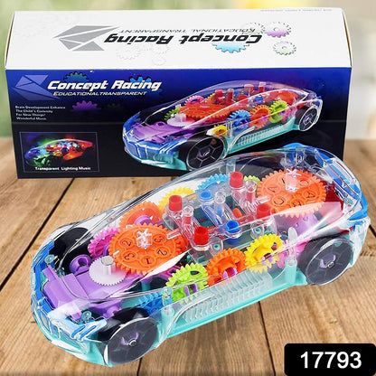 Gear Car Toy – Transparent, Musical & 3D Lights for Kids – side view
