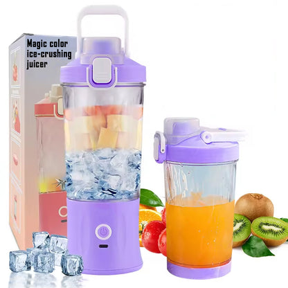 Portable Juicer – USB Rechargeable, 8 Blades & 600ml