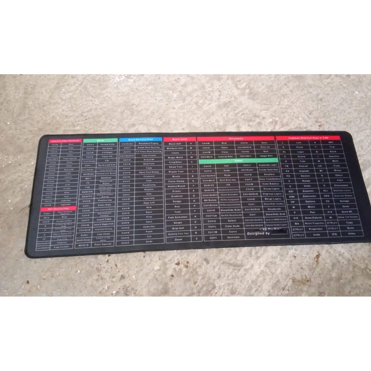 Shortcut Keyboard Mat – Large Anti-Slip Desk Pad – view 7