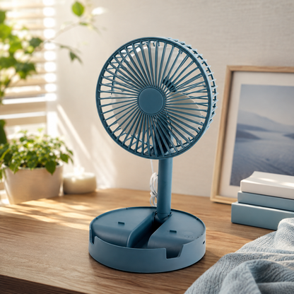 Portable Desktop Fan – Adjustable, Silent, Foldable
