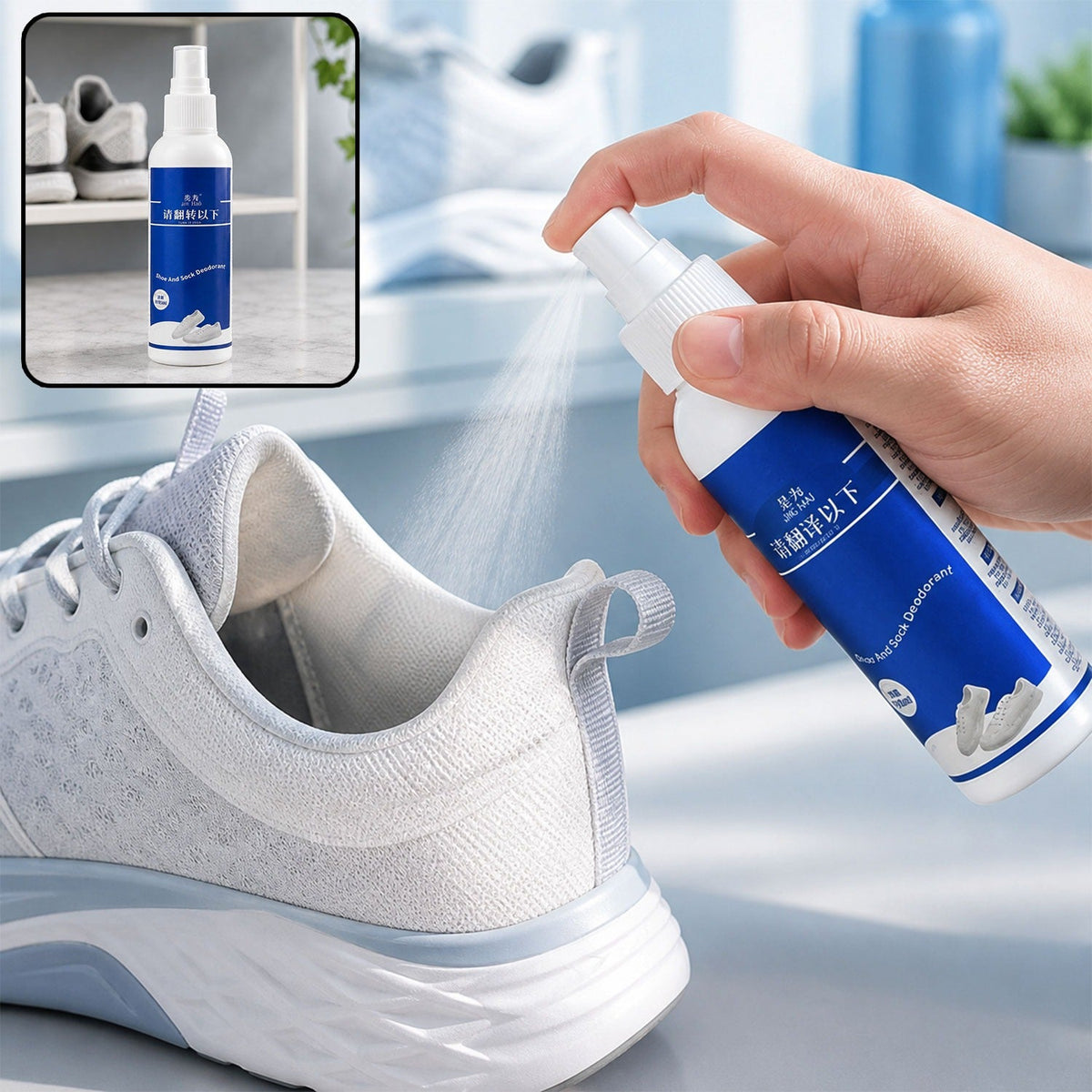 Shoe Deodorizer Spray – Odor Removal & Freshness