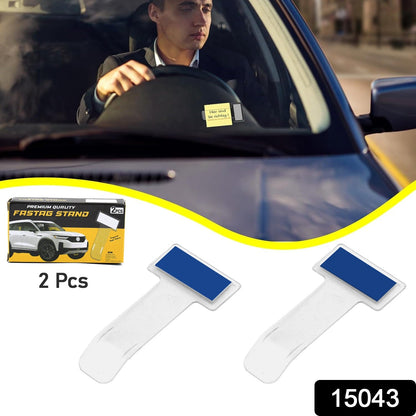 Fastag Holder for Car – Transparent Windscreen Card Stand – side view