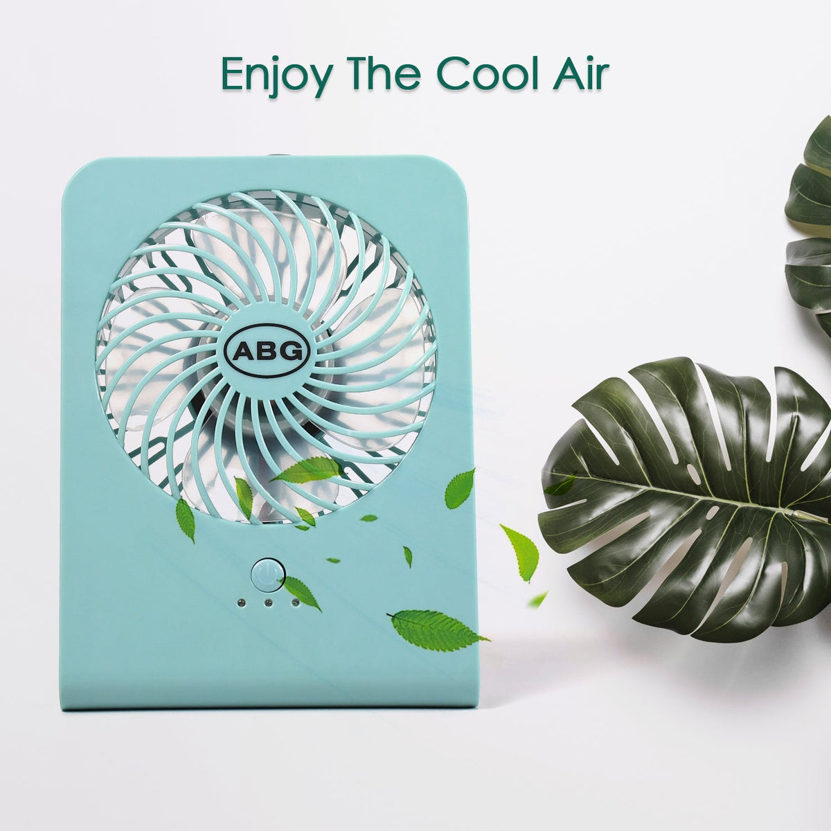 Portable Desk Fan – Quiet 3-Speed USB Power – detail view