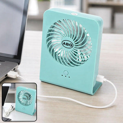Portable Desk Fan – Quiet 3-Speed USB Power