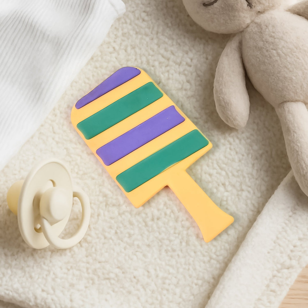 Silicone Baby Teether – Soft, BPA-Free Candy Shape – close-up