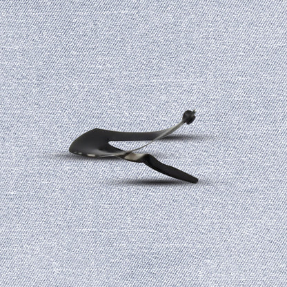Metal Tic Tac Hair Clips – 12 pcs Matt Black set – close-up