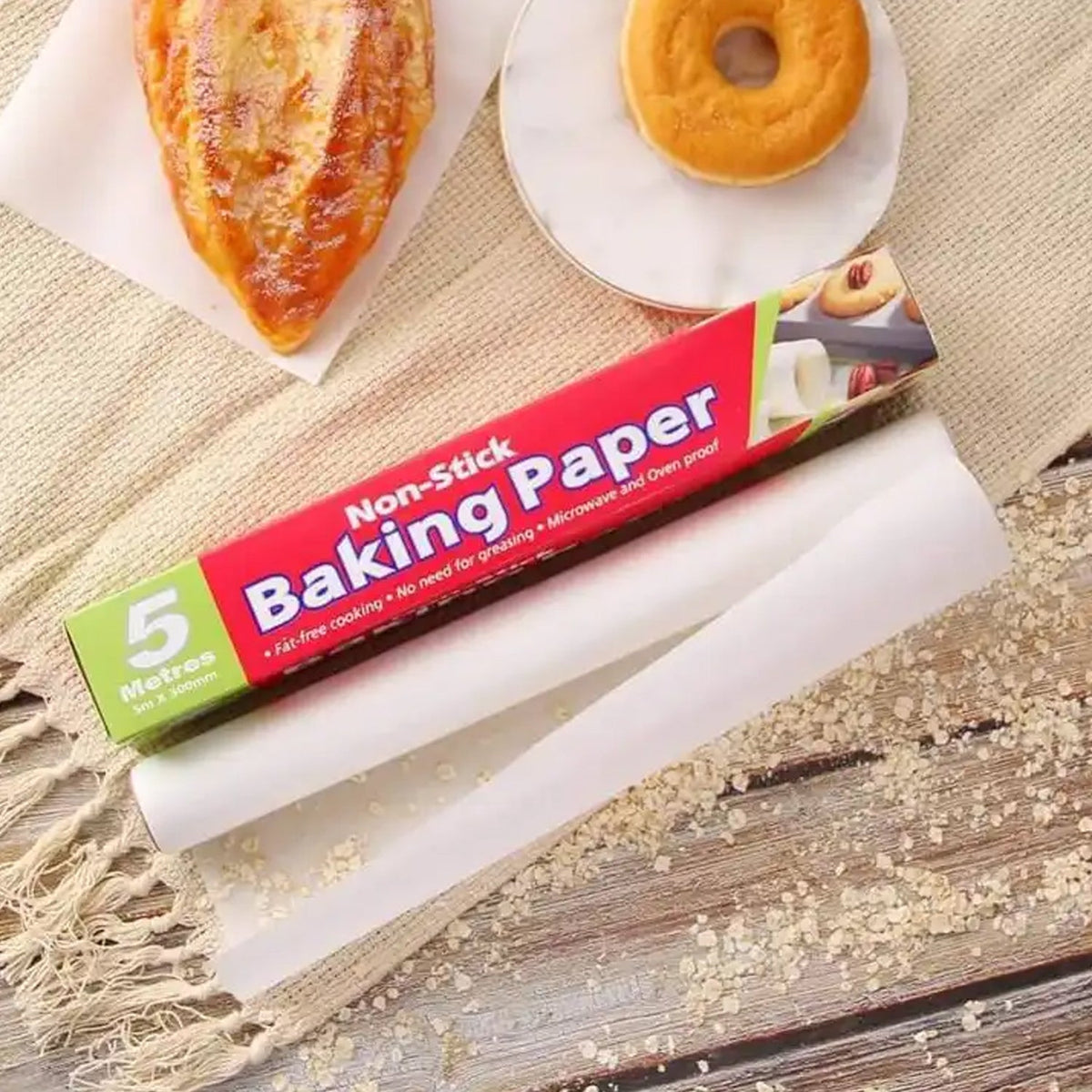Non-Stick Parchment Paper – 5M Roll for Baking & Cooking – alternate view