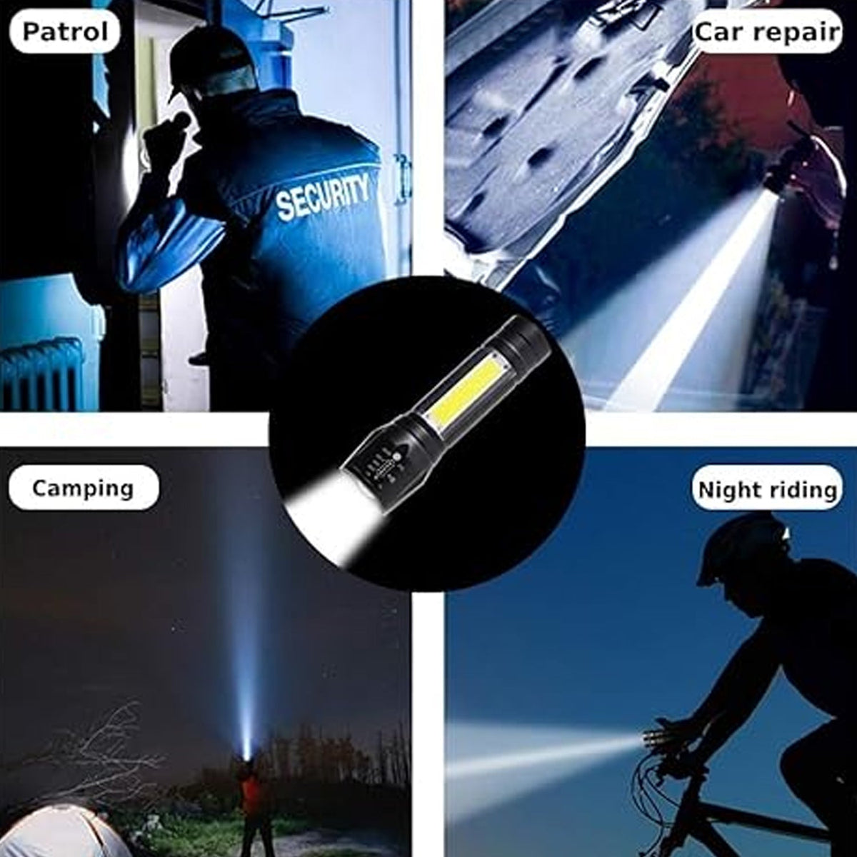 Rechargeable Mini Flashlight – Ultra Bright USB Torch – detail view