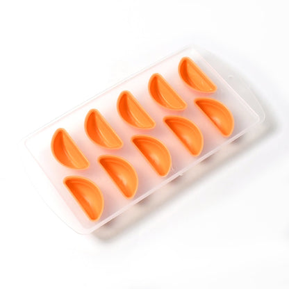 Silicone Orange Shape Fruit Ice Tray – alternate view