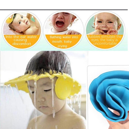Baby Shower Cap – Adjustable & Soft for Tear-Free Bathing – close-up
