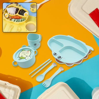 Baby Feeding set – 7-Piece Bamboo Fibre Dinnerware – detail view
