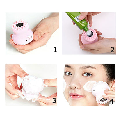 Silicone Facial Cleansing Brush – Octopus Shape – alternate view