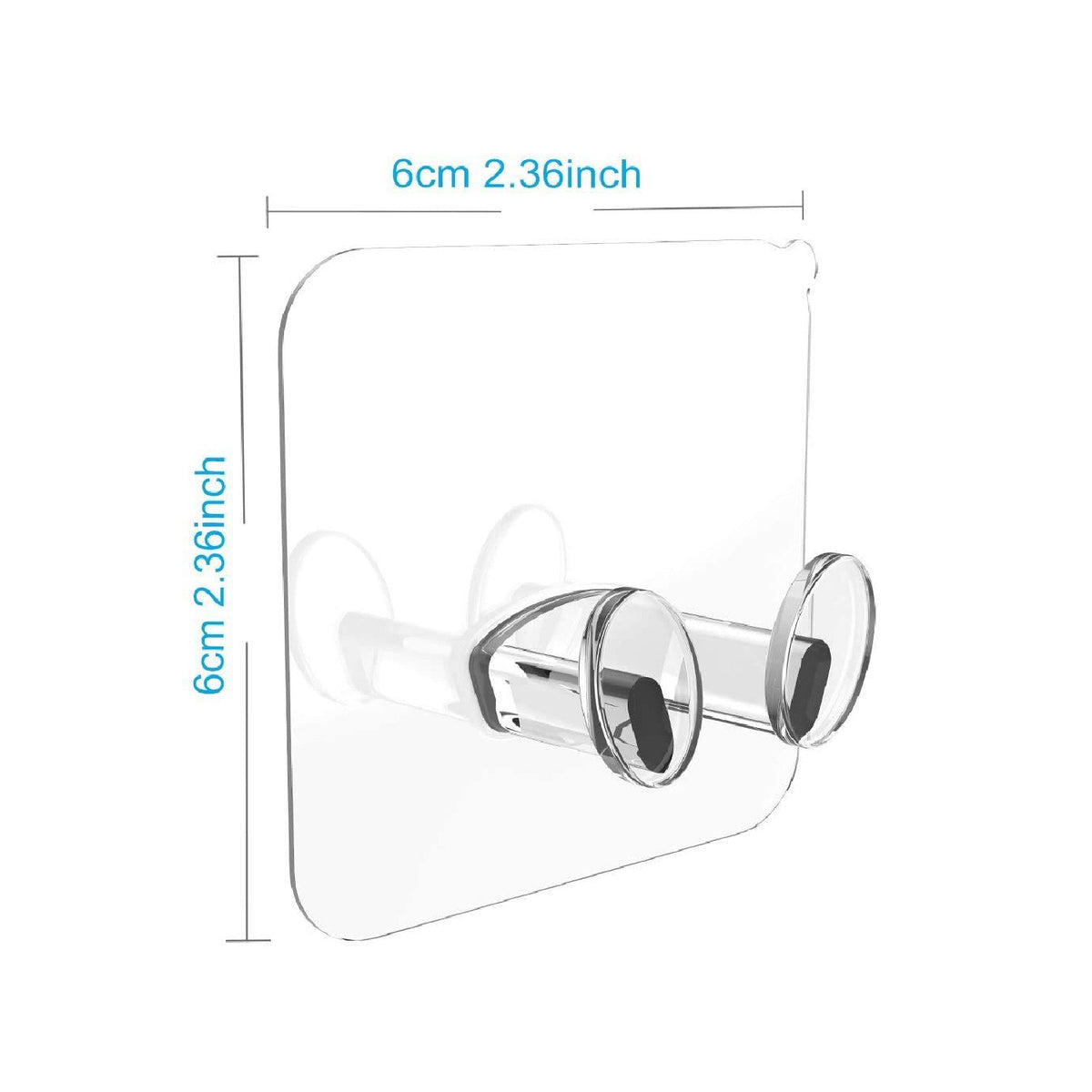 Wall Storage Hooks – No-Drill, Reusable Adhesive – detail view