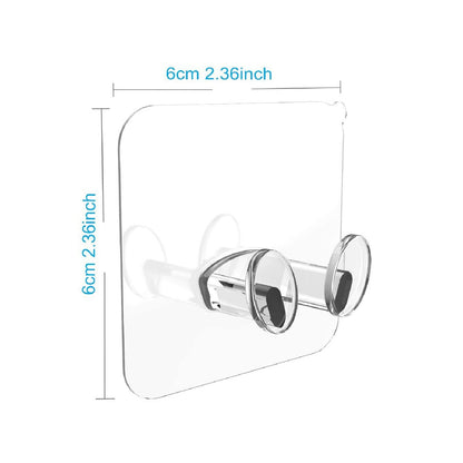 Wall Storage Hooks – No-Drill, Reusable Adhesive – detail view