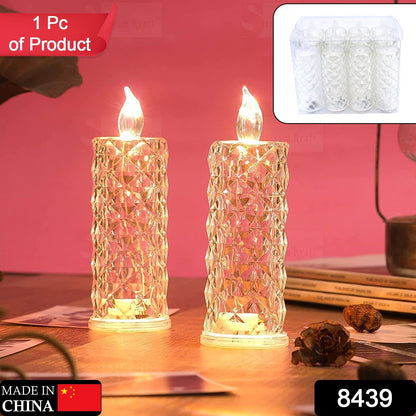 LED Rose Candle – Flameless Acrylic Decorative Lights