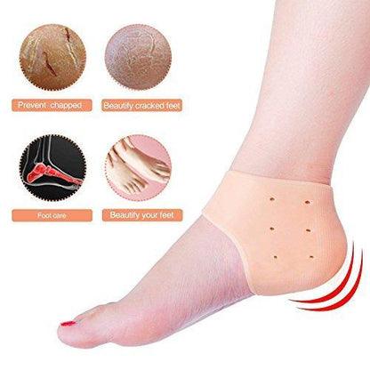 Silicone Gel Heel Socks – Dry Cracked Heel Repair – close-up