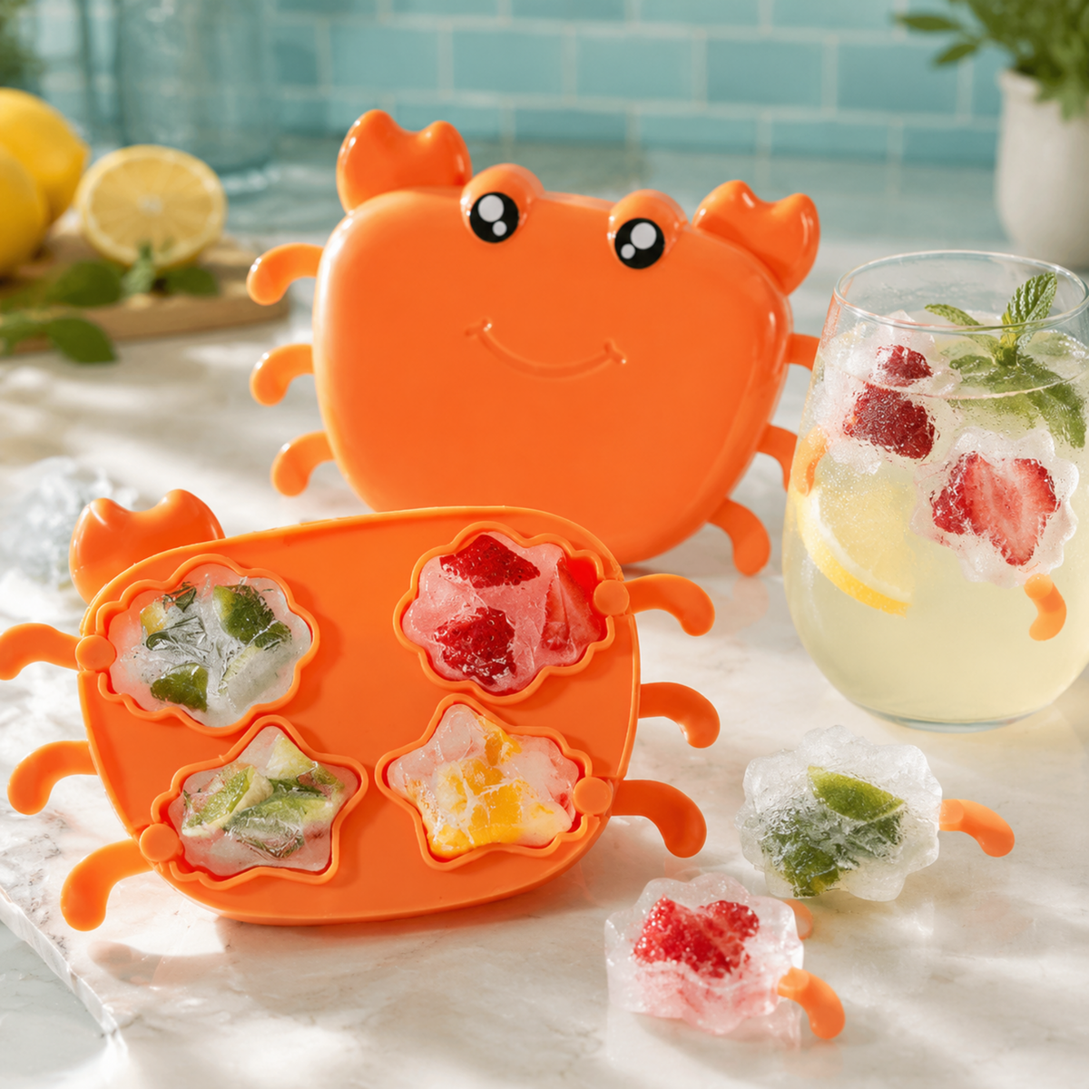 Crab Ice Mold – Fun Silicone Ice Cube Tray for Drinks