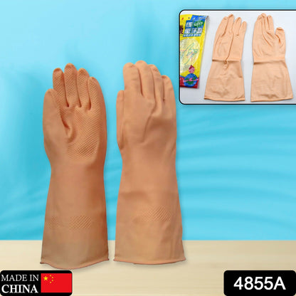 Natural Gum Rubber Cleaning Gloves – Durable & Reusable – side view