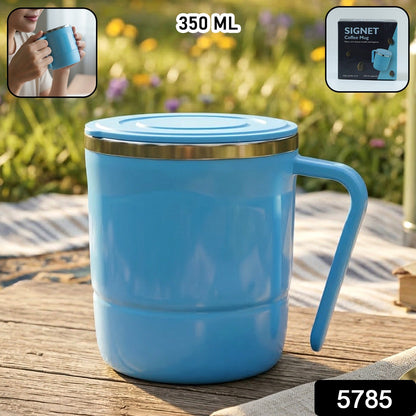 Insulated Coffee Mug – Stainless Steel, Leakproof – side view