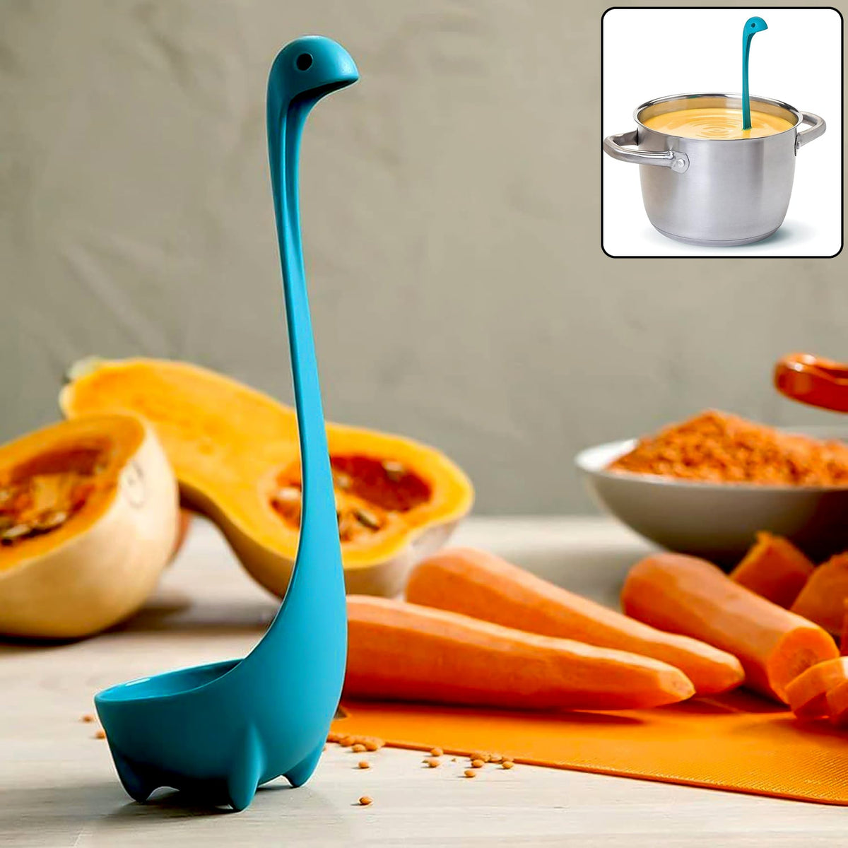 Silicone Soup Spoon – Multifunctional Strainer & Ladle