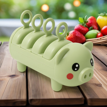 Pig Shape Ice Mold – 4-Cup BPA-Free Tray for Kulfi – side view