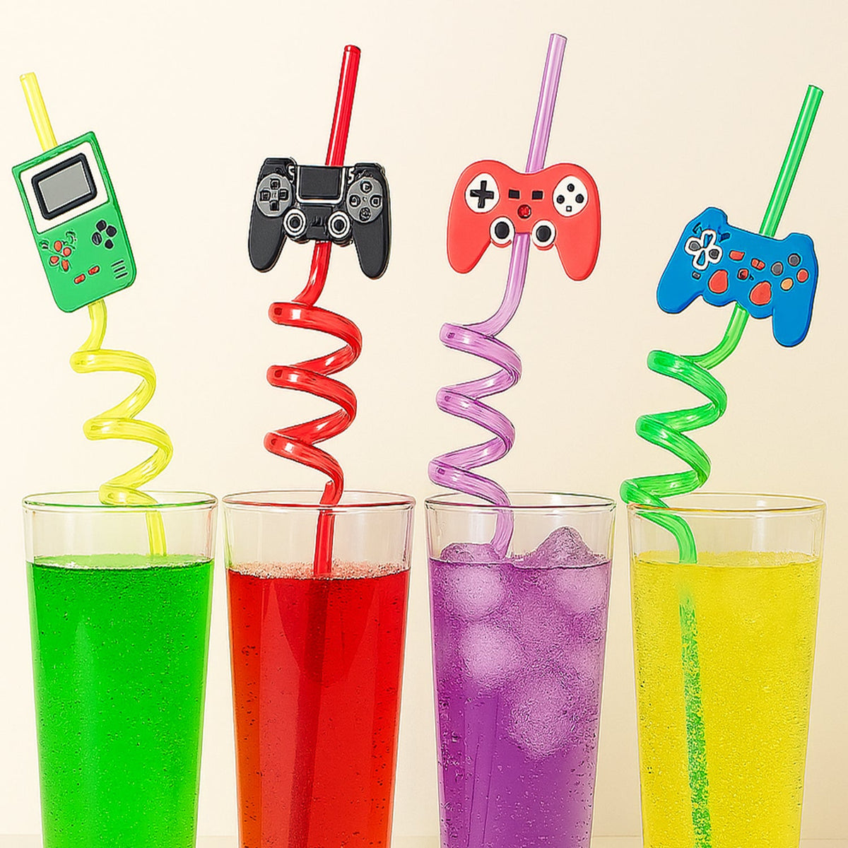 Reusable Truck Drinking Straws – Fun Kids' Party set