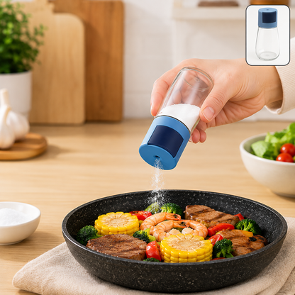 Glass Salt Dispenser Bottle for Kitchen